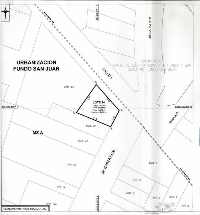 SE VENDE TERRERNO 150 MTS2 SANTIAGO DE SURCO EN ESQUINA