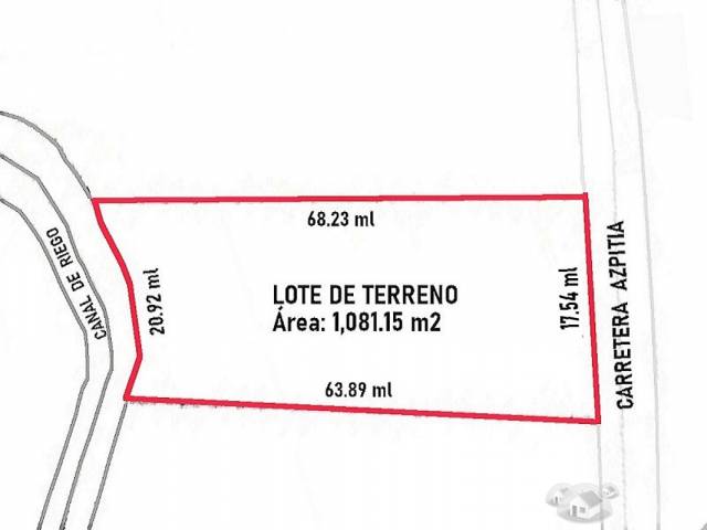 AZPITIA - Terreno de 1,081m² INSCRITO EN SUNARP (Registros Públicos)