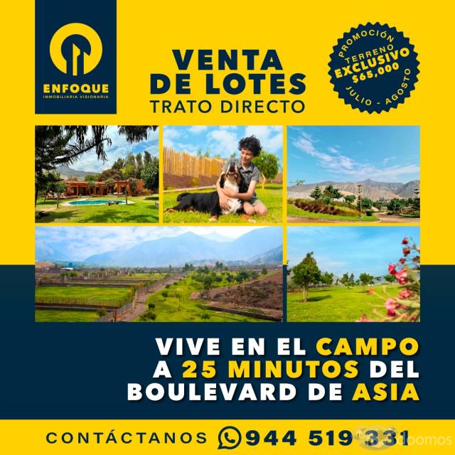 terrenos con y sin casa en Coayllo